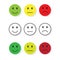 Set of Emoticons. Emoji level, rank, load. Excellent, good, normal, bad, awful. Isolated on white background