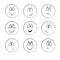 Set of emoticons, emotion, feelings, experience