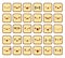 Set of emoticons icon big pack, emoji isolated on white background. Kawaii Flat design