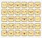 Set of emoticons icon big pack, emoji on white background. Kawaii Flat design Vector