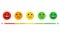 Set of emotion rating feedback. Rating satisfaction. User experience feedback. Different mood smiley emoticons.