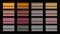 set of empty gradient swatch palette backdrop design