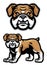 Set of english buldog mascot