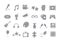 Set of entertainment gray vector icons