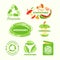 Set of Environmental Labels, Recyclable Triangle Sign, Compostable Waste, Biodegradable Garbage Litter Bin. Logo Icons