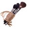 Set of essential professional make-up brushes