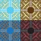 Set of Ethnic Baltic ornament pattern in different colors. Vector illustration