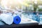 Set for exercises yoga water rug towel morning