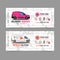 Set of Express delivery service banner, poster, flyer. Fast delivery service concept.