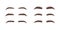 Set of Eyebrows shape. Eyebrow shapes. Various types of eyebrows. Eyebrow shaping for women. Classic type and different thickness