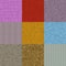 Set of fabric knit generated textures