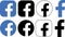 set of Facebook logo. Group of Realistic social media icon logotype vector. Collection of Meta fb symbol. Sheet of Facebook app