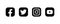 Set of facebook twitter instagram and youtube icons. Social media icons. Black colored set. illustration