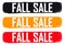 Set Fall Sale banners, Autumn discount tags design template