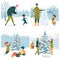 Set Family Winter Activities on Snowy Outdoors