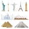 Set of Famous Monument around the World