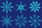 Set of fantastic vector snowflakes