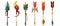 Set of fantasy arrows isolated on a white background. Game assets. Vector illustration