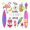 Set of fashion Summer stickers 1