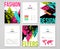 Set of fashionable business card templates