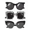 Set of fashionable stylish sunglasses.