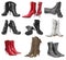 Set of female boots