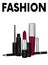 A set of female cosmetics - lipstick, lip gloss, pencil, mascara. Fashion and style, vector illustration. Cosmetics and makeup.