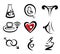 Set of female and prenatal related medical icons