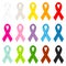 Set Of Fifteen Colorful Graphic Ribbons