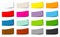 Set Of Fifteen Textile Label Color Stitching Mix