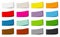 Set Of Fifteen Textile Label Striped Color Stitching Mix