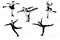 Set of figure skating. Hand drawn illustration