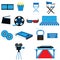 Set of Film Movies Cinema and Entertainment Vectors and Icons