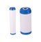 Set filters isolated white background. Carbon cartridge removes sediment, chlorine, organic inorganic compounds