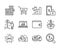 Set of Finance icons, such as Private payment, Online statistics, Income money. Vector