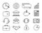 Set of financial and banking icons. Contour icons