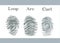 Set of fingerprints icons, id security identity fingerprint. illustration