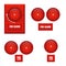 Set of fire alarms vector illustration isolated