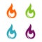 Set Fire Flammable Logo Template Illustration Design. Vector EPS 10