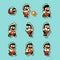 Set of fire Mario moves, art of Super Mario World classic video game, pixel design vector illustration