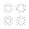 Set of firework explosion vectors