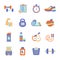 Set of fitness flat icons