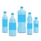 SEt of five bottles of pure water