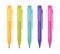 Set of five multi-colored pens