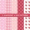 Set of Five Patterns - Happy Valentine`s Day