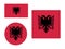 Set of Flags of Albania