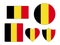 Set of Flags of Belgium