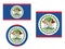 Set of Flags of Belize