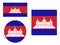 Set of Flags of Cambodia