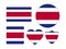 Set of Flags of Costa Rica